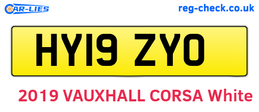 HY19ZYO are the vehicle registration plates.