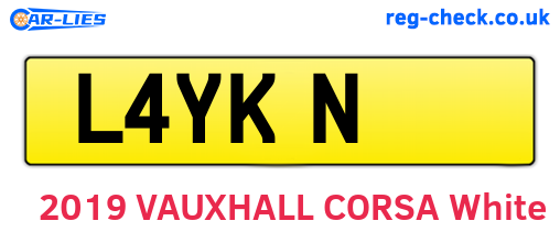 L4YKN are the vehicle registration plates.