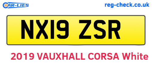 NX19ZSR are the vehicle registration plates.