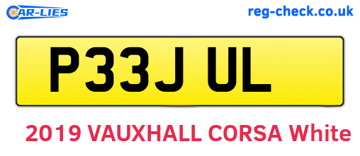P33JUL are the vehicle registration plates.