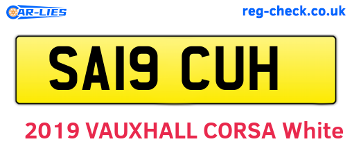 SA19CUH are the vehicle registration plates.