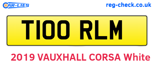 T100RLM are the vehicle registration plates.