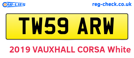 TW59ARW are the vehicle registration plates.