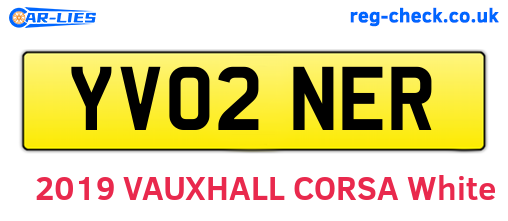 YV02NER are the vehicle registration plates.