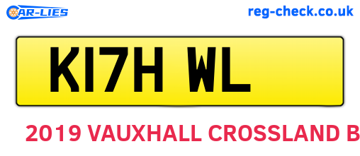 K17HWL are the vehicle registration plates.