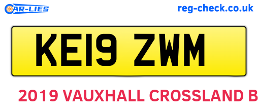KE19ZWM are the vehicle registration plates.