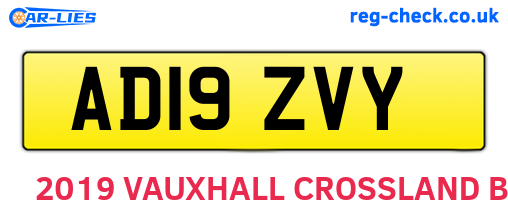 AD19ZVY are the vehicle registration plates.