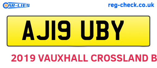 AJ19UBY are the vehicle registration plates.