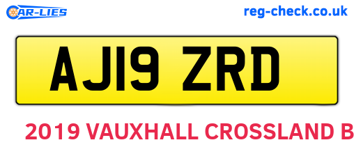 AJ19ZRD are the vehicle registration plates.