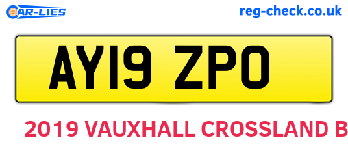AY19ZPO are the vehicle registration plates.
