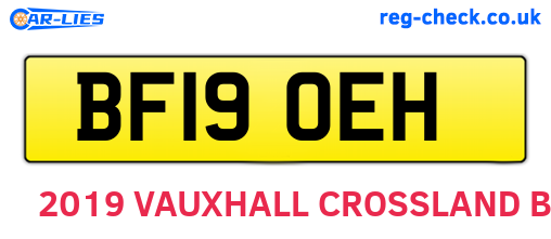 BF19OEH are the vehicle registration plates.