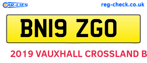BN19ZGO are the vehicle registration plates.