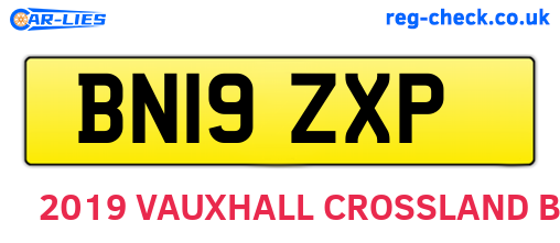 BN19ZXP are the vehicle registration plates.