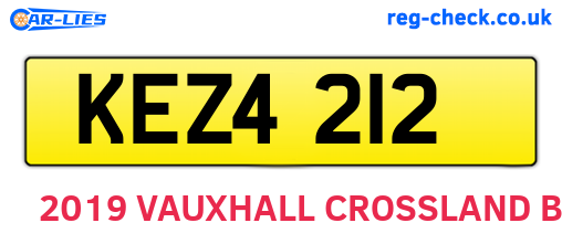 KEZ4212 are the vehicle registration plates.