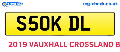 S50KDL are the vehicle registration plates.