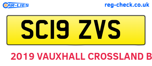 SC19ZVS are the vehicle registration plates.