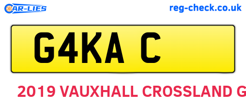 G4KAC are the vehicle registration plates.