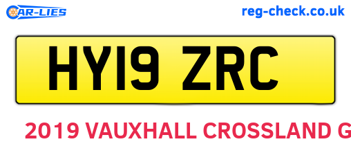HY19ZRC are the vehicle registration plates.