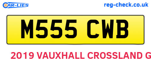 M555CWB are the vehicle registration plates.
