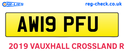 AW19PFU are the vehicle registration plates.