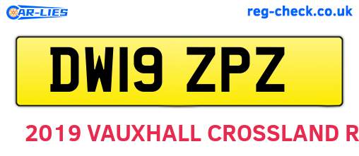 DW19ZPZ are the vehicle registration plates.