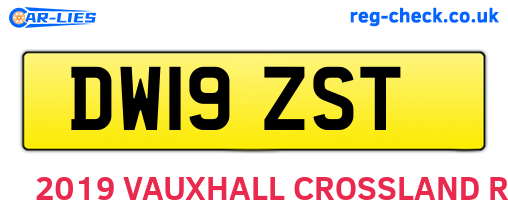 DW19ZST are the vehicle registration plates.