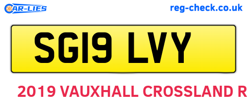 SG19LVY are the vehicle registration plates.