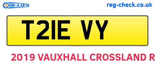 T21EVY are the vehicle registration plates.