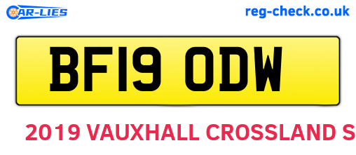 BF19ODW are the vehicle registration plates.