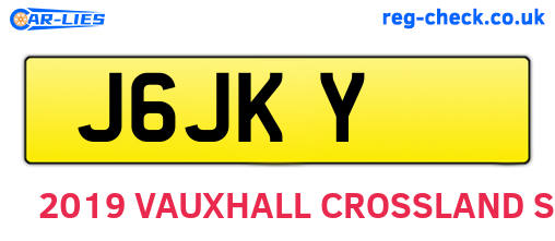 J6JKY are the vehicle registration plates.