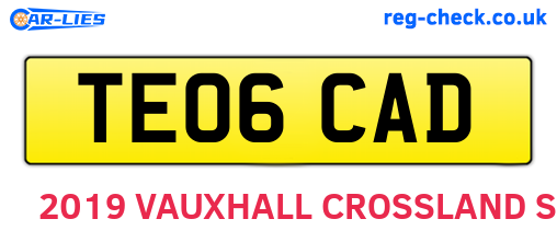 TE06CAD are the vehicle registration plates.