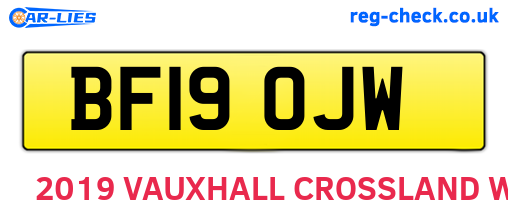 BF19OJW are the vehicle registration plates.