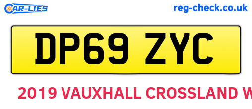 DP69ZYC are the vehicle registration plates.