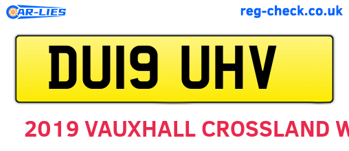 DU19UHV are the vehicle registration plates.