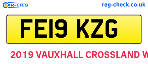 FE19KZG are the vehicle registration plates.