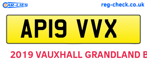 AP19VVX are the vehicle registration plates.