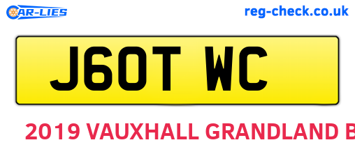 J60TWC are the vehicle registration plates.
