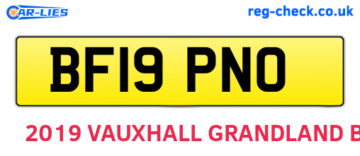BF19PNO are the vehicle registration plates.