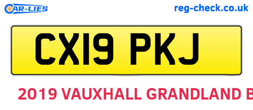 CX19PKJ are the vehicle registration plates.