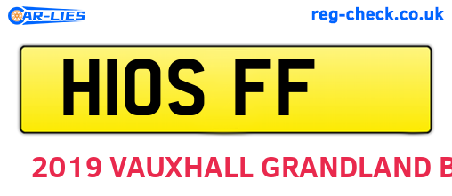 H10SFF are the vehicle registration plates.