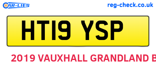 HT19YSP are the vehicle registration plates.