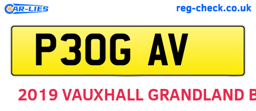 P30GAV are the vehicle registration plates.
