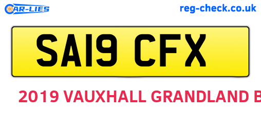 SA19CFX are the vehicle registration plates.