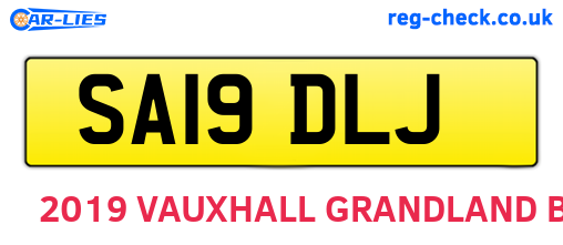 SA19DLJ are the vehicle registration plates.