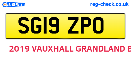 SG19ZPO are the vehicle registration plates.