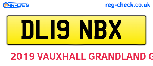 DL19NBX are the vehicle registration plates.
