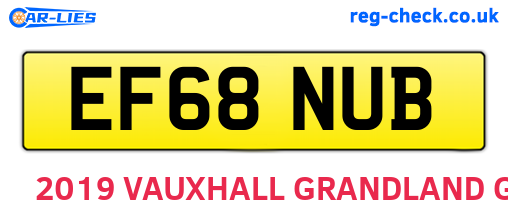 EF68NUB are the vehicle registration plates.