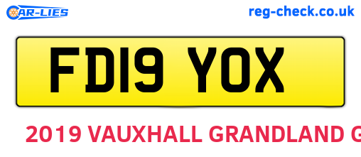 FD19YOX are the vehicle registration plates.