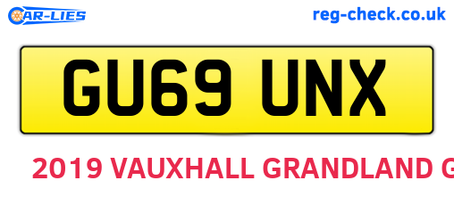 GU69UNX are the vehicle registration plates.