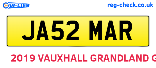 JA52MAR are the vehicle registration plates.